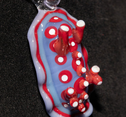 Borosilicate Nudibranch Necklace | Glass Sea Slug Pendant | Tropical Coral Reef Jewelry | Ocean Lover Gift