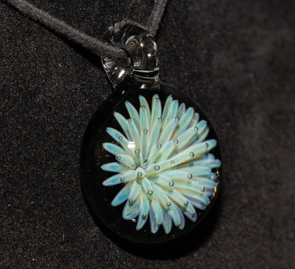 Cosmic Starburst Pendant | Implosion Glass Necklace | Handmade Borosilicate Jewelry | Deep Space Art