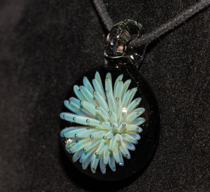Cosmic Starburst Pendant | Implosion Glass Necklace | Handmade Borosilicate Jewelry | Deep Space Art