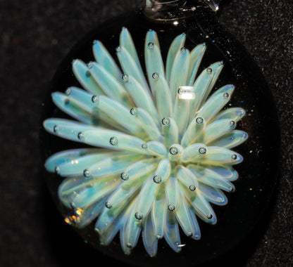 Cosmic Starburst Pendant | Implosion Glass Necklace | Handmade Borosilicate Jewelry | Deep Space Art