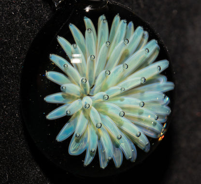 Cosmic Starburst Pendant | Implosion Glass Necklace | Handmade Borosilicate Jewelry | Deep Space Art