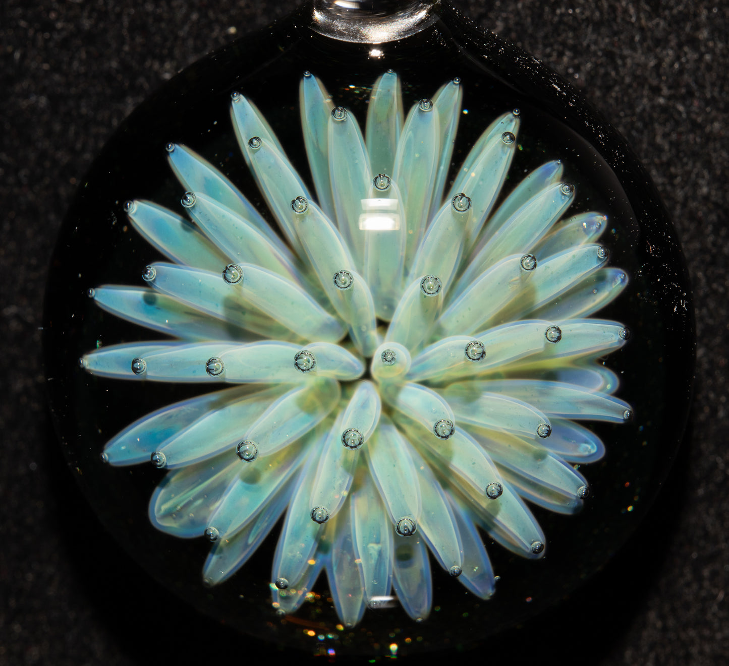 Cosmic Starburst Pendant | Implosion Glass Necklace | Handmade Borosilicate Jewelry | Deep Space Art