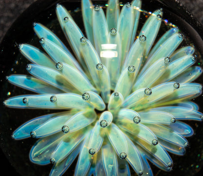 Cosmic Starburst Pendant | Implosion Glass Necklace | Handmade Borosilicate Jewelry | Deep Space Art