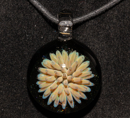 Geometric Star Glass Pendant | Nebula Implosion Necklace | Artisan Borosilicate Jewelry | Galaxy Backed Design