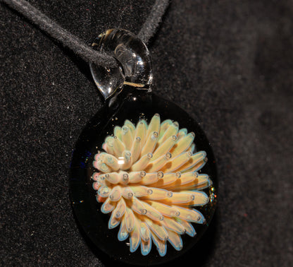 Geometric Star Glass Pendant | Nebula Implosion Necklace | Artisan Borosilicate Jewelry | Galaxy Backed Design