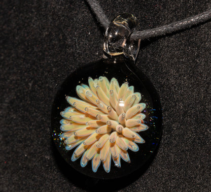 Geometric Star Glass Pendant | Nebula Implosion Necklace | Artisan Borosilicate Jewelry | Galaxy Backed Design