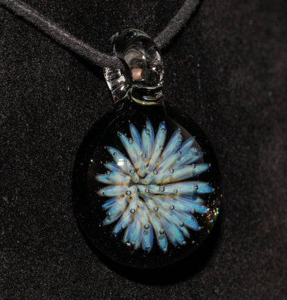 Space Inspired Star Pendant | Nebula Implosion Necklace | Artisan Glass Jewelry | Sparkle Back Design