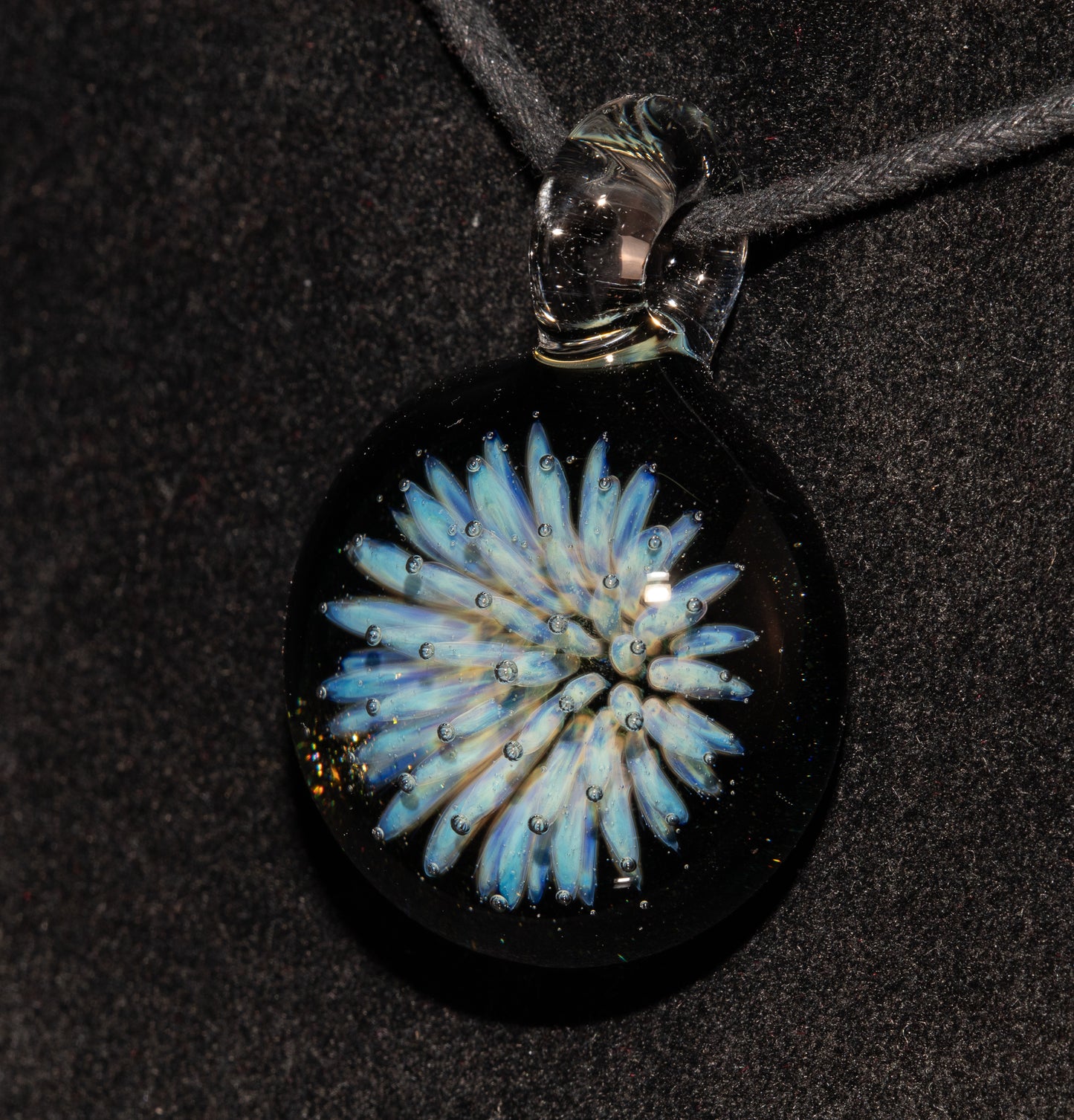Space Inspired Star Pendant | Nebula Implosion Necklace | Artisan Glass Jewelry | Sparkle Back Design