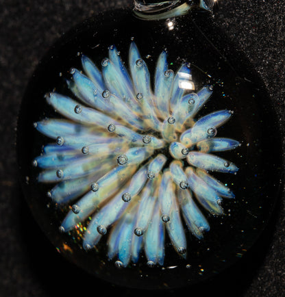 Space Inspired Star Pendant | Nebula Implosion Necklace | Artisan Glass Jewelry | Sparkle Back Design