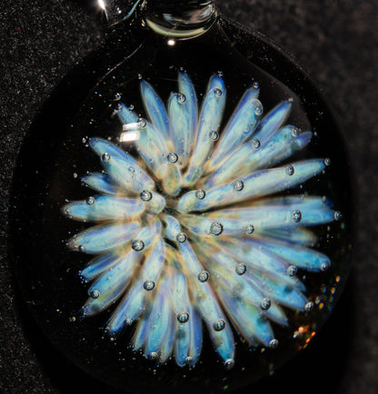 Space Inspired Star Pendant | Nebula Implosion Necklace | Artisan Glass Jewelry | Sparkle Back Design