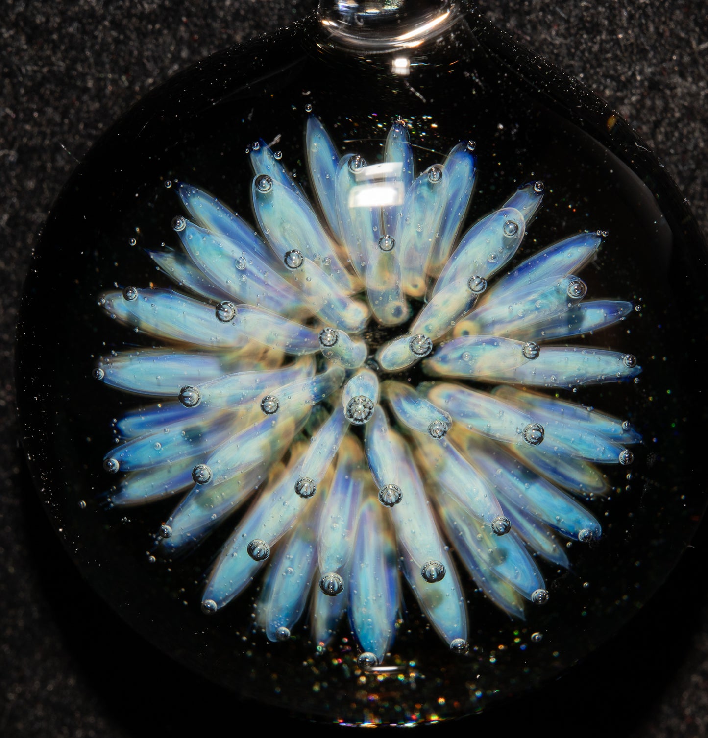 Space Inspired Star Pendant | Nebula Implosion Necklace | Artisan Glass Jewelry | Sparkle Back Design