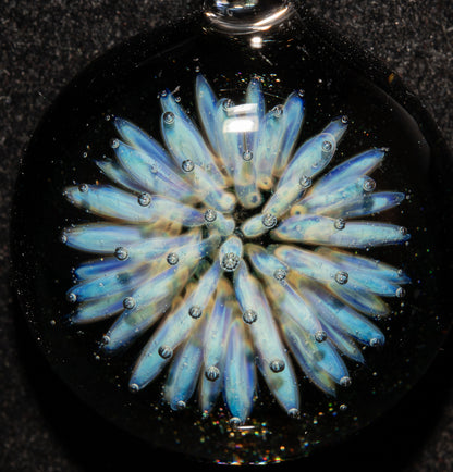 Space Inspired Star Pendant | Nebula Implosion Necklace | Artisan Glass Jewelry | Sparkle Back Design