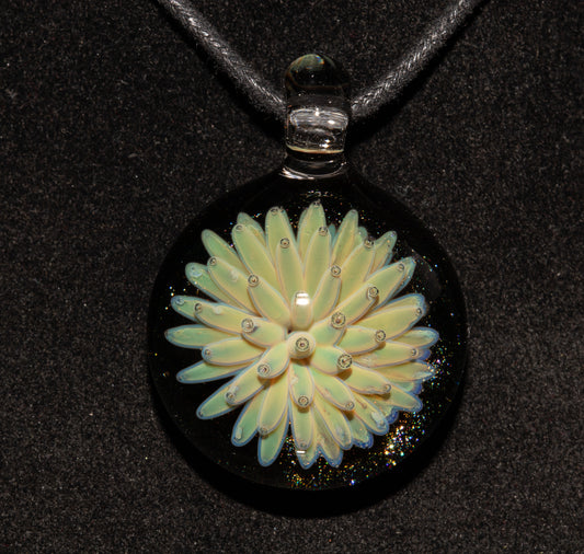 Celestial Star Pendant | Implosion Glass Art Necklace | Handmade Borosilicate Jewelry | Black Backed Galaxy