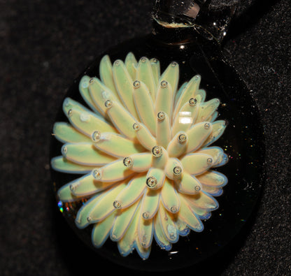 Celestial Star Pendant | Implosion Glass Art Necklace | Handmade Borosilicate Jewelry | Black Backed Galaxy