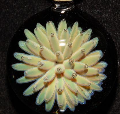 Celestial Star Pendant | Implosion Glass Art Necklace | Handmade Borosilicate Jewelry | Black Backed Galaxy