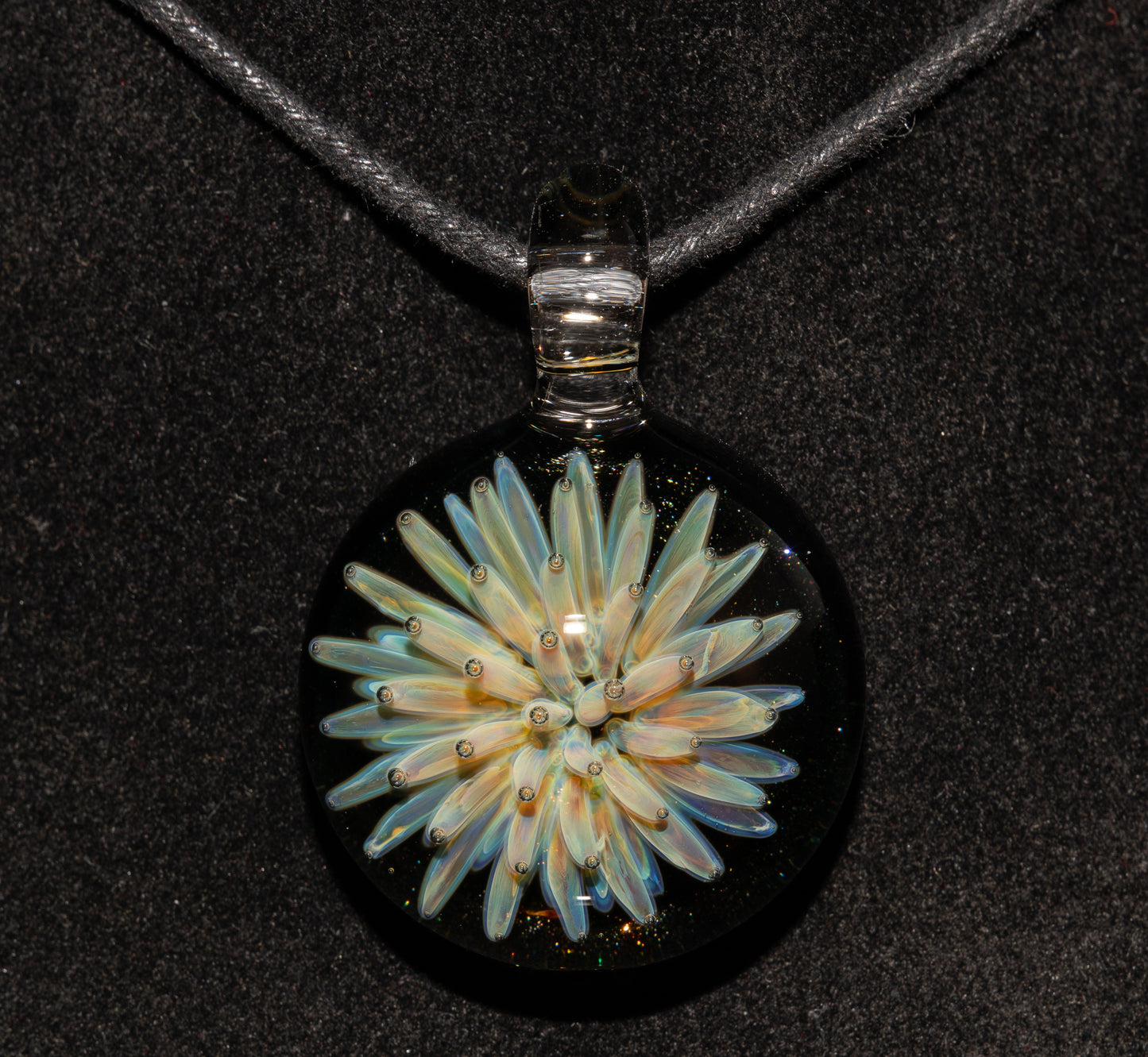 Star Implosion Glass Pendant | Nebula Art Necklace | Handcrafted Borosilicate Jewelry | Celestial Statement Piece
