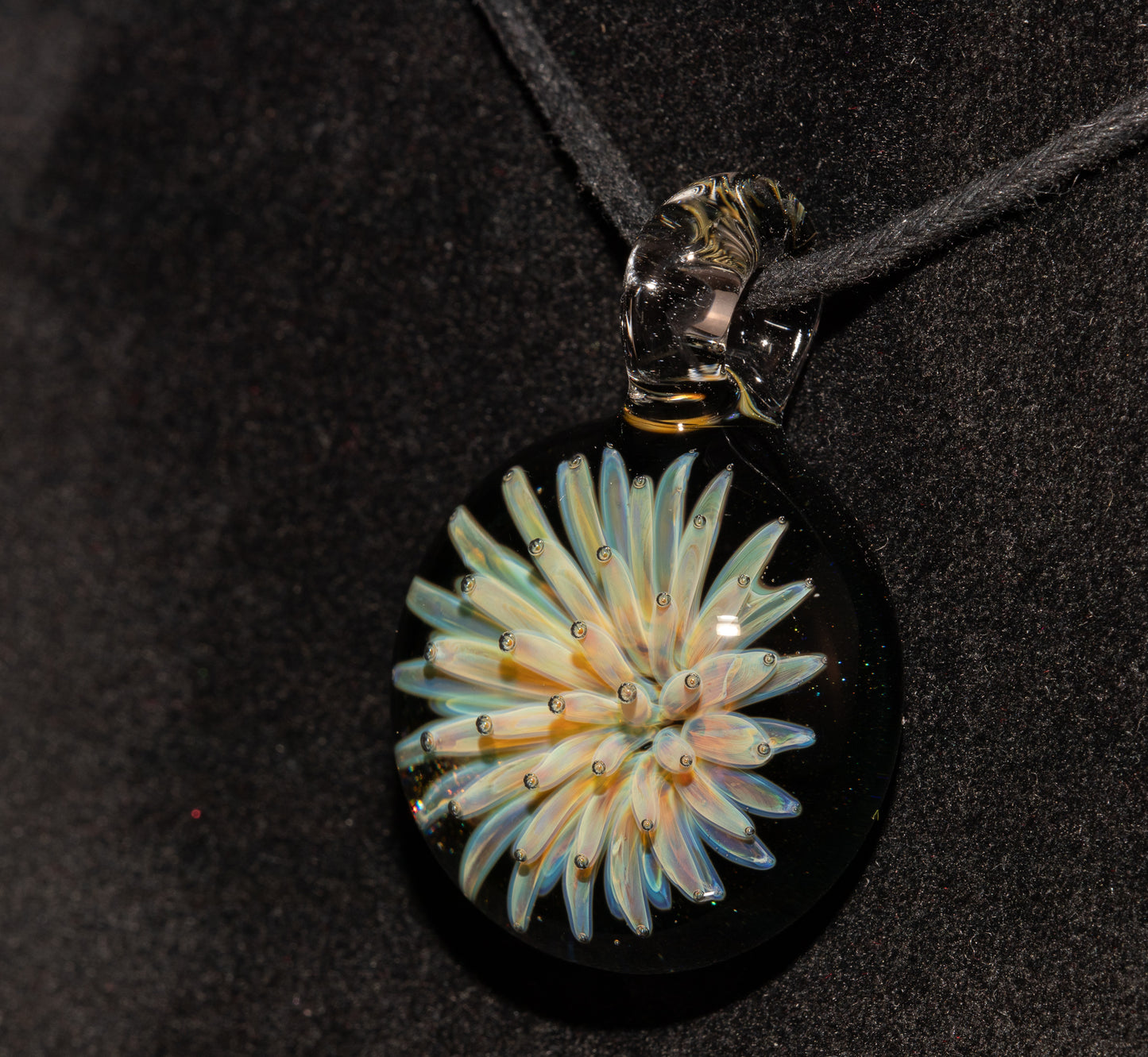 Star Implosion Glass Pendant | Nebula Art Necklace | Handcrafted Borosilicate Jewelry | Celestial Statement Piece