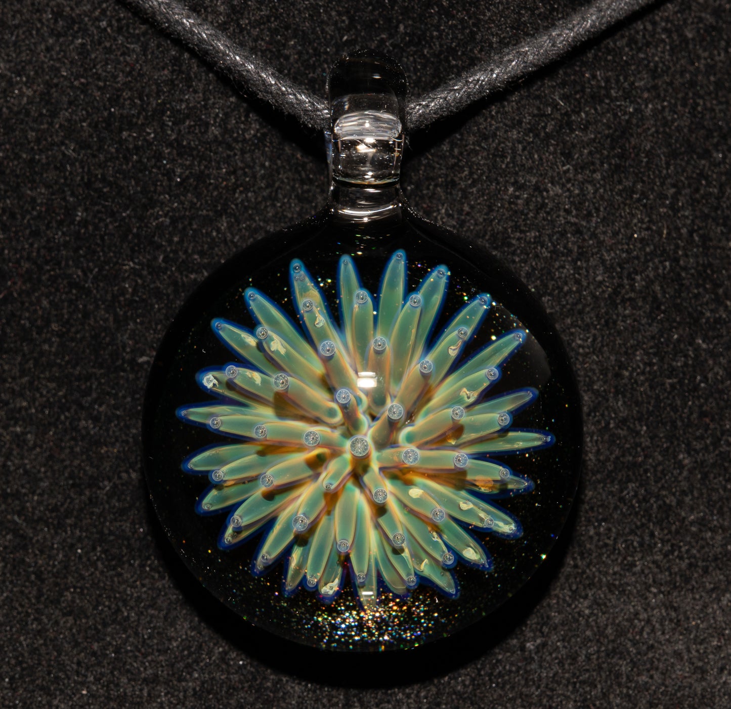 Galaxy Star Pendant | Imploded Glass Necklace | Handmade Boro Jewelry | Deep Space Inspired Design