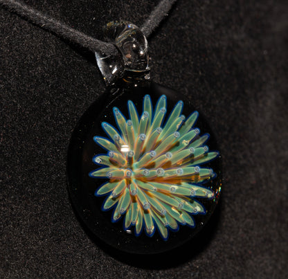 Galaxy Star Pendant | Imploded Glass Necklace | Handmade Boro Jewelry | Deep Space Inspired Design