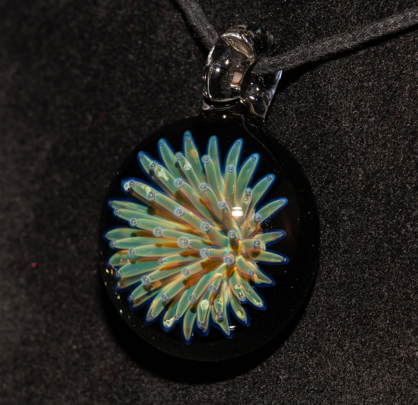 Galaxy Star Pendant | Imploded Glass Necklace | Handmade Boro Jewelry | Deep Space Inspired Design