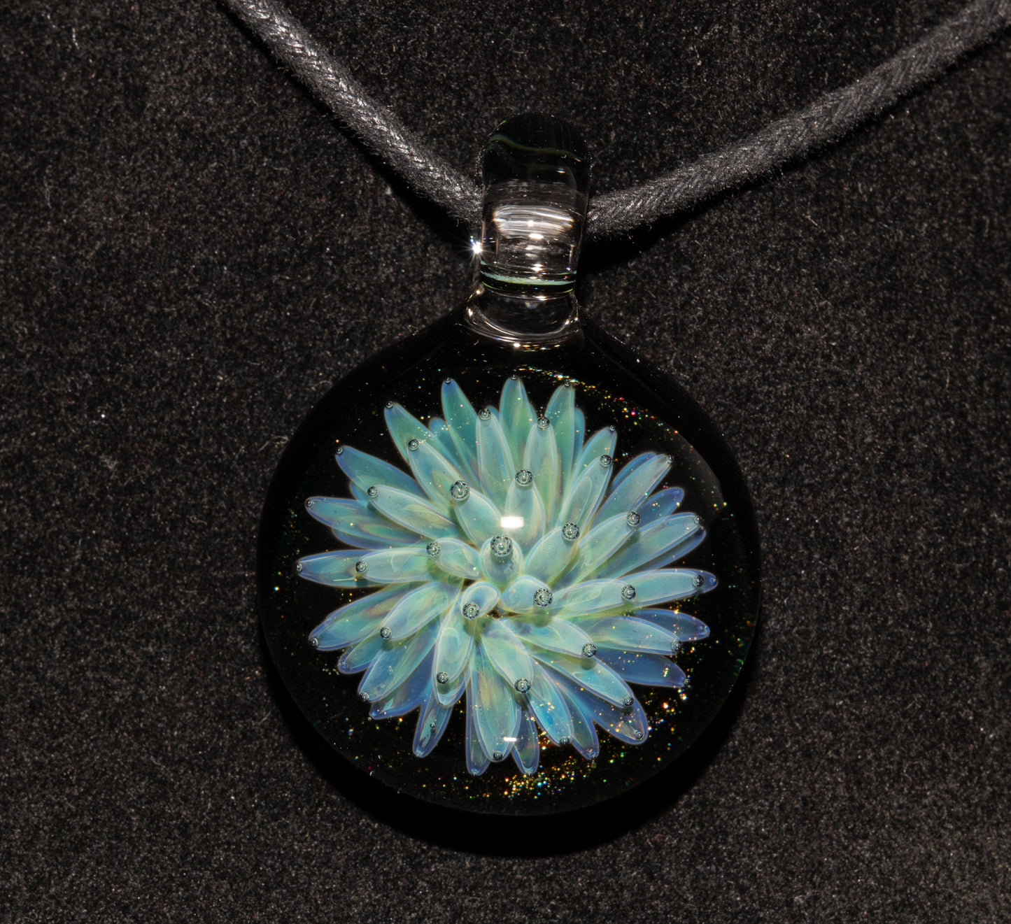 Nebula Star Glass Pendant | Implosion Art Necklace | Handmade Borosilicate Jewelry | Galaxy Inspired Gift