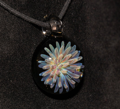Implosion Star Pendant | Nebula Glass Necklace | Handcrafted Borosilicate Jewelry | Cosmic Black Back Design
