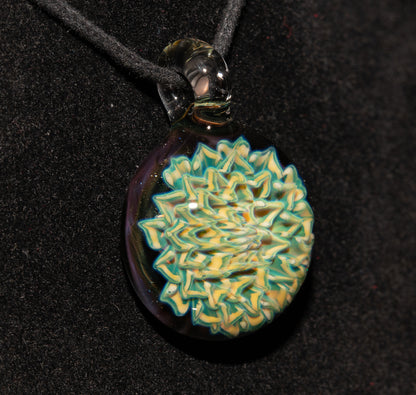 Handmade Glass Dahlia Necklace | Floral Borosilicate Pendant | Artisan Flower Jewelry