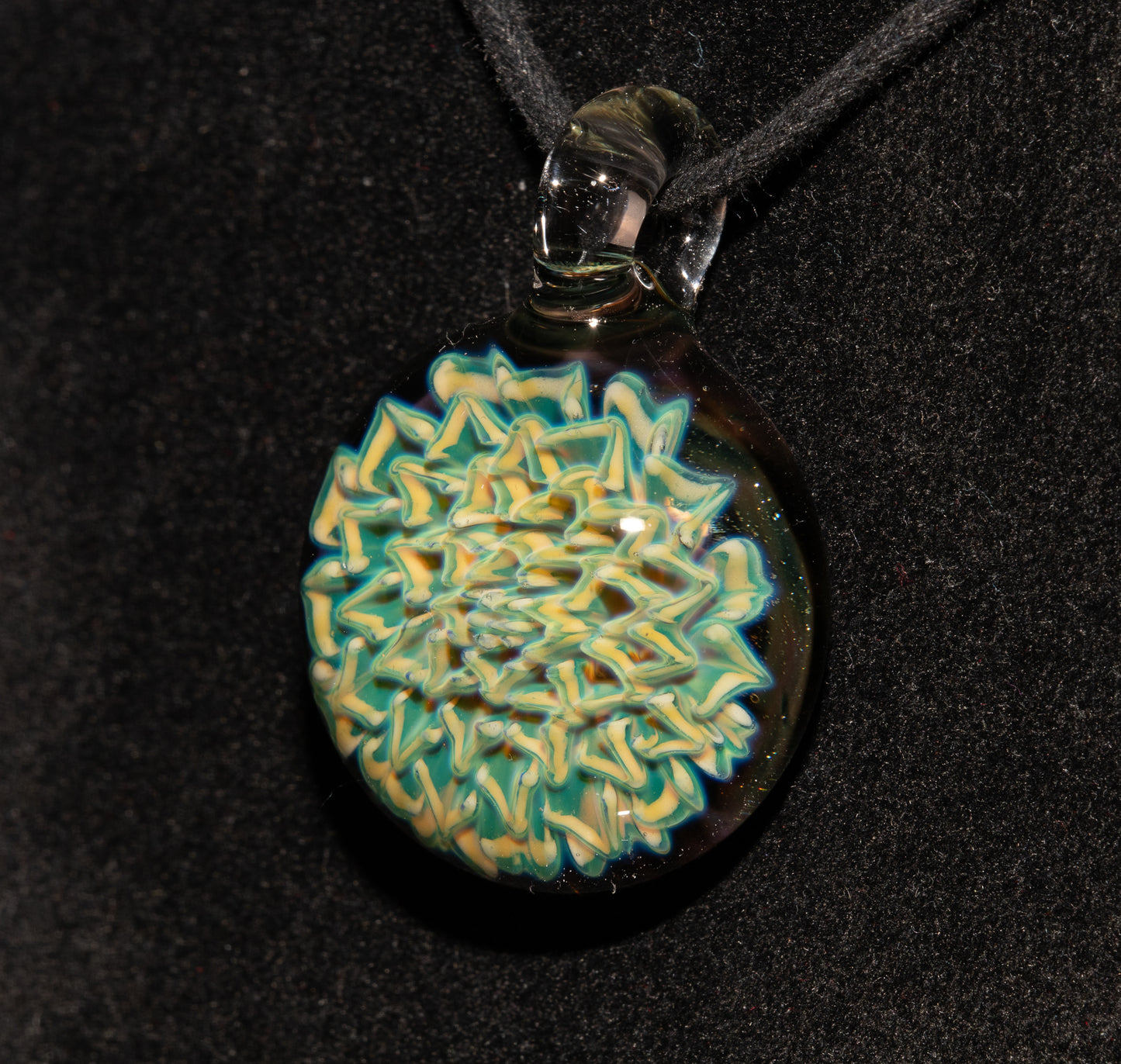 Handmade Glass Dahlia Necklace | Floral Borosilicate Pendant | Artisan Flower Jewelry
