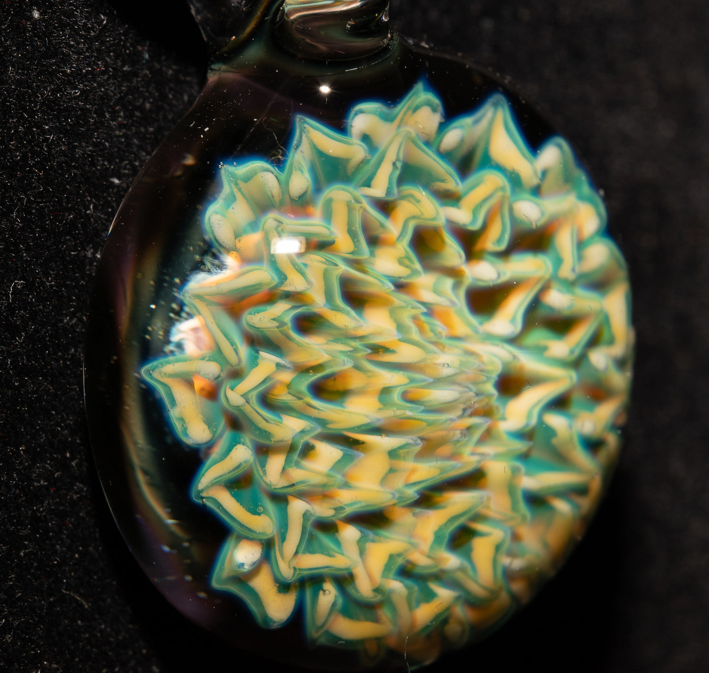 Handmade Glass Dahlia Necklace | Floral Borosilicate Pendant | Artisan Flower Jewelry