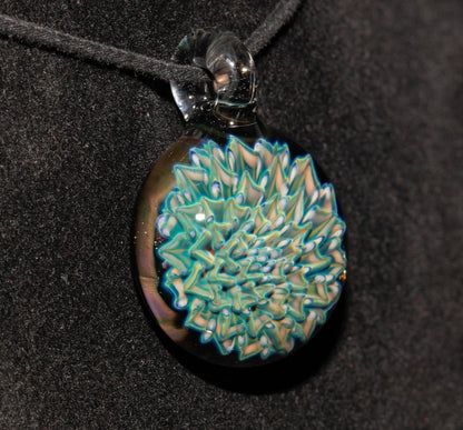 Glass Dahlia Flower Necklace | Handmade Borosilicate Pendant | Botanical Jewelry