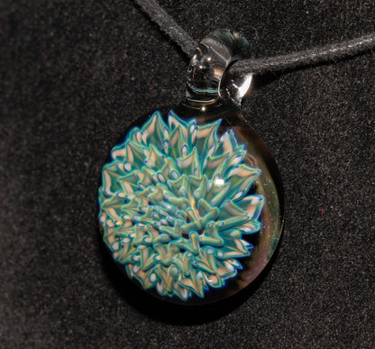 Glass Dahlia Flower Necklace | Handmade Borosilicate Pendant | Botanical Jewelry