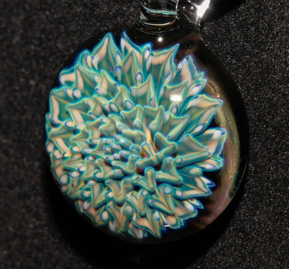Glass Dahlia Flower Necklace | Handmade Borosilicate Pendant | Botanical Jewelry