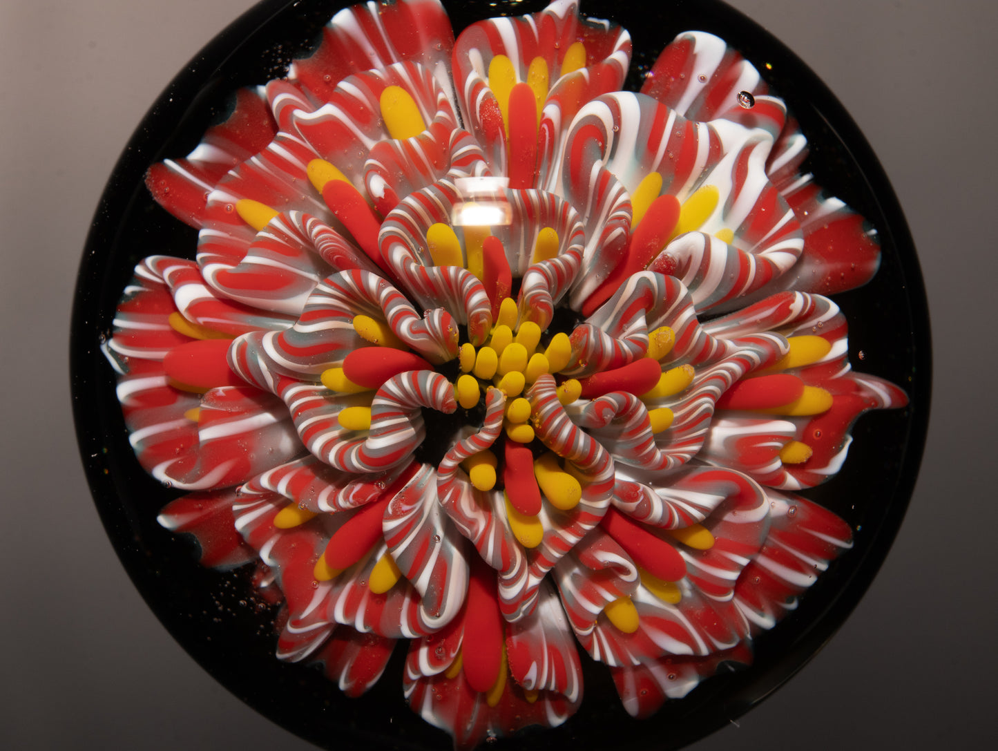 Fantasy Dahlia Lotus | Multi-Layered Glass Flower Pendant | Unique Handmade