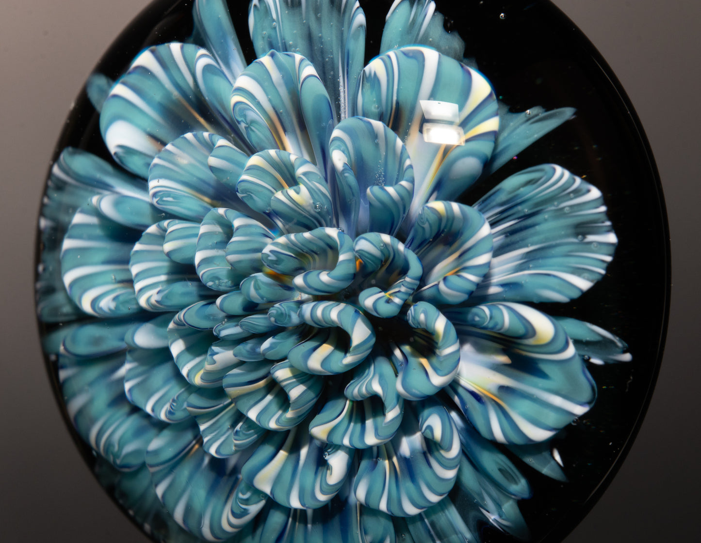 Layered Lotus Dahlia | Implosion Glass Flower Pendant | Handmade Jewelry