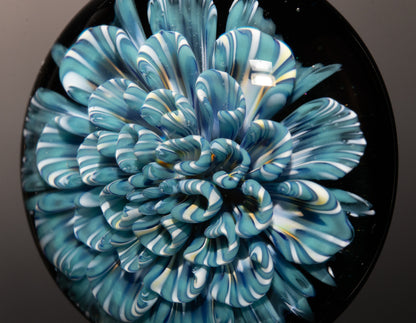 Layered Lotus Dahlia | Implosion Glass Flower Pendant | Handmade Jewelry