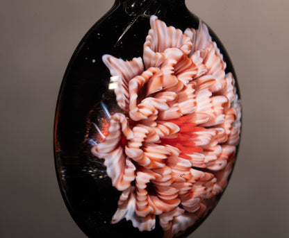 Fantasy Lotus Dahlia | Layered Chrysanthemum Glass Flower | Unique Artisan Jewelry