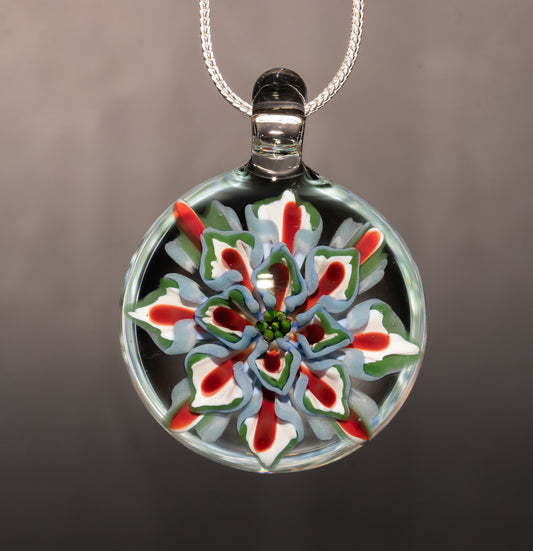 Lotus Chrysanthemum Dream | Multi-Layer Glass Flower | Handmade Jewelry Art