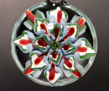 Lotus Chrysanthemum Dream | Multi-Layer Glass Flower | Handmade Jewelry Art