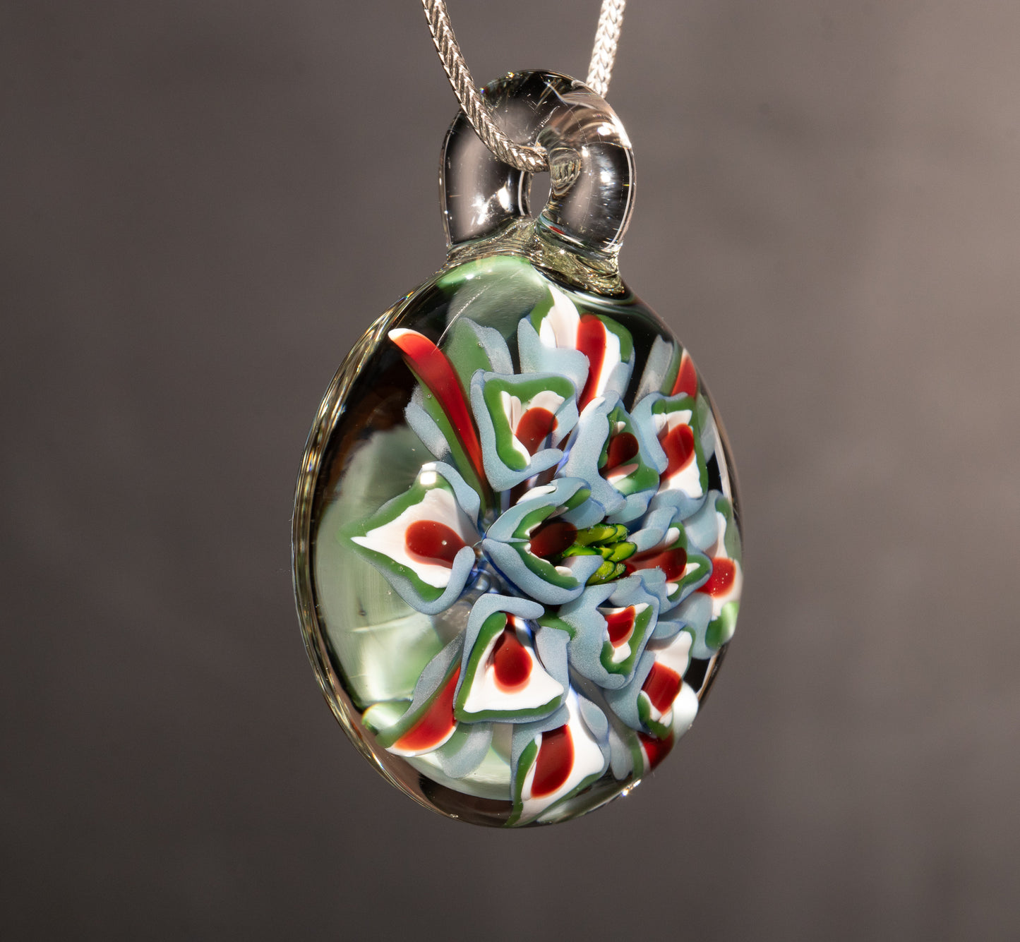 Lotus Chrysanthemum Dream | Multi-Layer Glass Flower | Handmade Jewelry Art