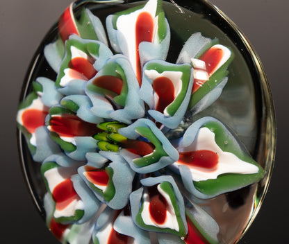 Lotus Chrysanthemum Dream | Multi-Layer Glass Flower | Handmade Jewelry Art