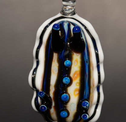 Handmade Glass Sea Slug Pendant | Nudibranch Ocean Art Necklace | Saltwater Reef Borosilicate Jewelry | Coastal Festival Style
