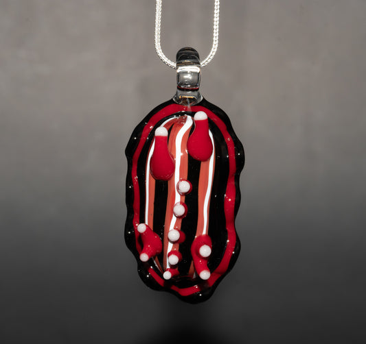 Borosilicate Sea Slug Jewelry | Glass Nudibranch Pendant Necklace | Ocean Coral Beach Art | Summer Lagoon Accessory