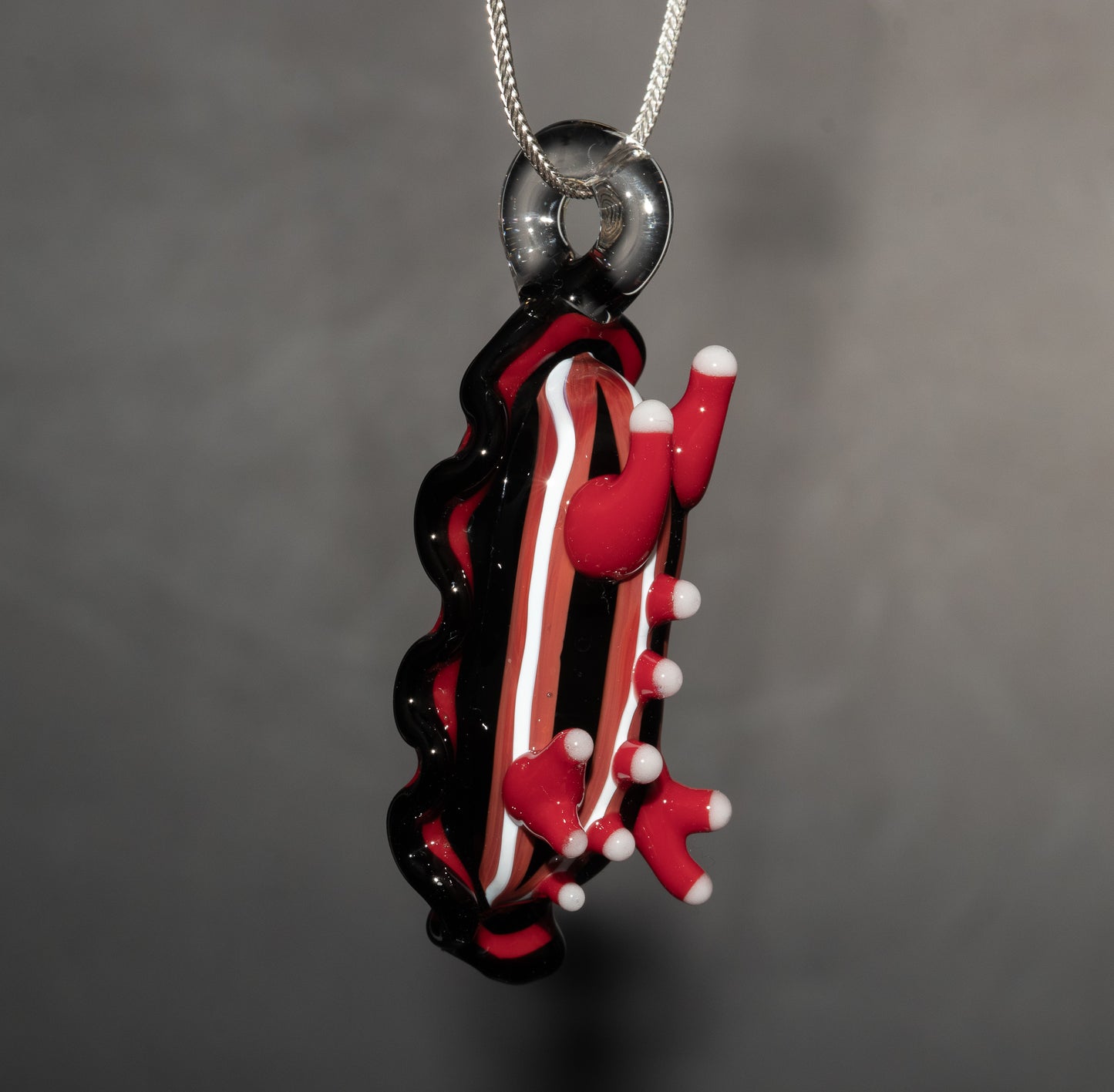 Borosilicate Sea Slug Jewelry | Glass Nudibranch Pendant Necklace | Ocean Coral Beach Art | Summer Lagoon Accessory