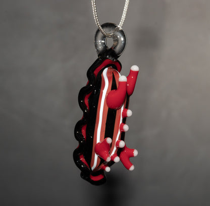 Borosilicate Sea Slug Jewelry | Glass Nudibranch Pendant Necklace | Ocean Coral Beach Art | Summer Lagoon Accessory