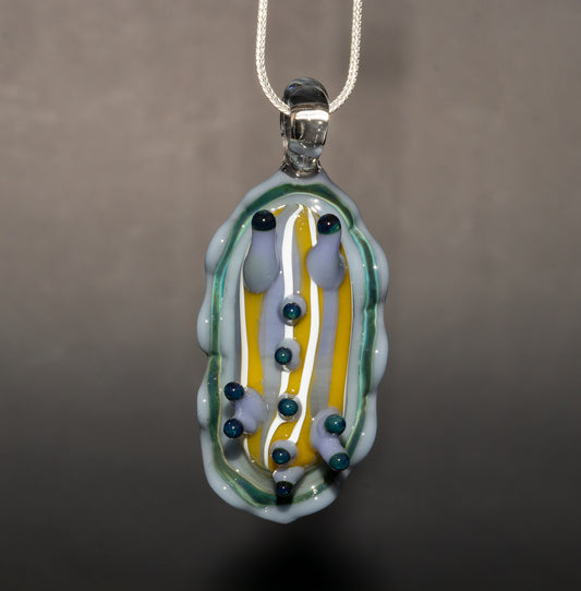 Colorful Glass Nudibranch Pendant | Sea Slug Coral Reef Necklace | Borosilicate Ocean Jewelry | Beachy Summer Statement