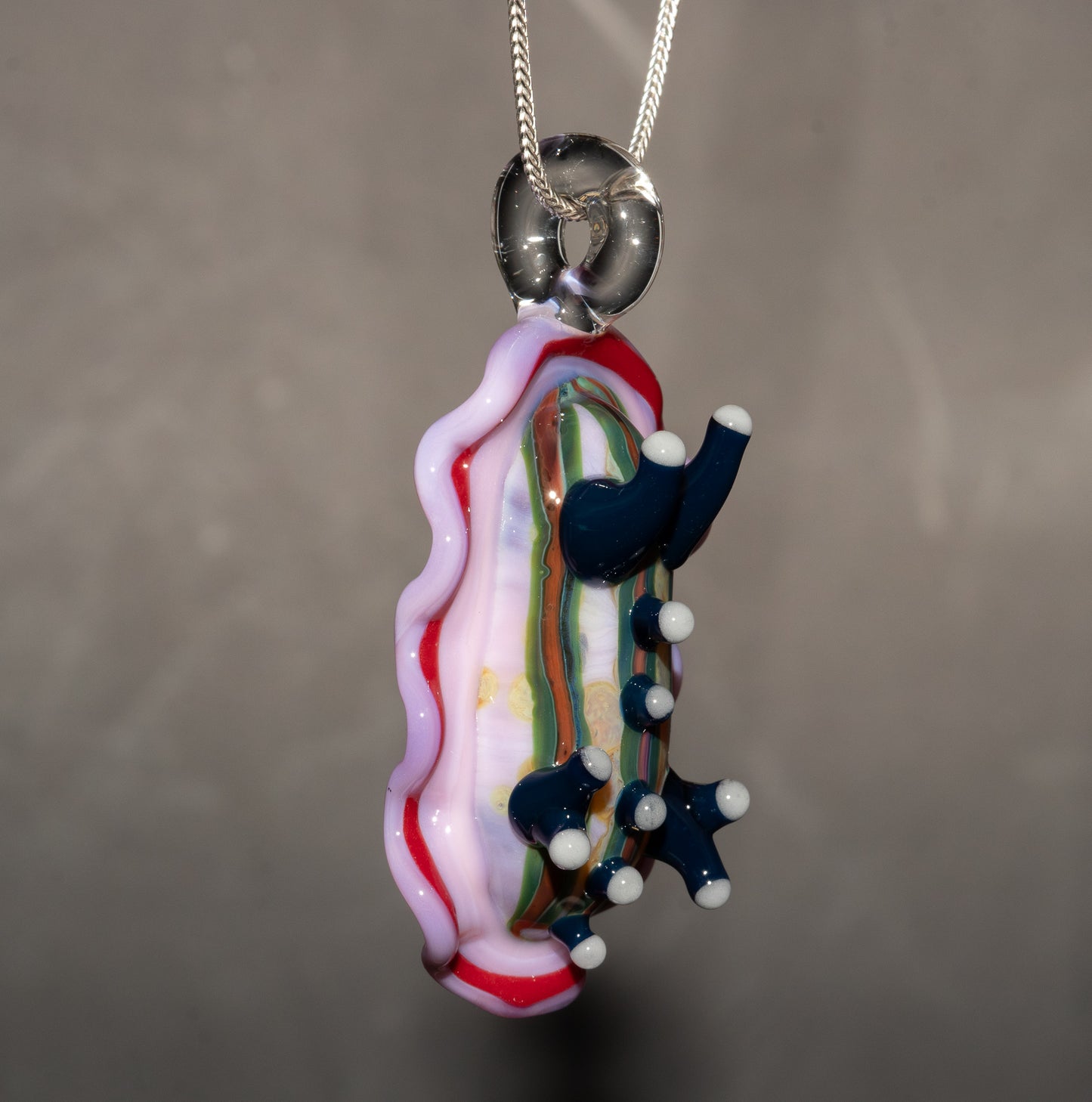 Ocean Inspired Nudibranch | Glass Sea Slug Reef Pendant | Handmade Borosilicate Beach Necklace | Coastal Lover Gift