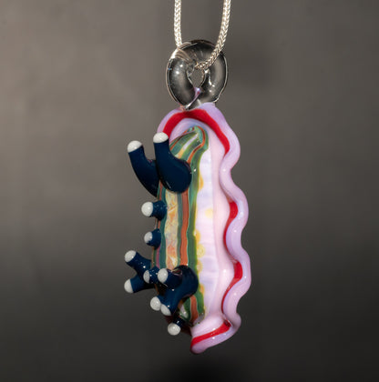 Ocean Inspired Nudibranch | Glass Sea Slug Reef Pendant | Handmade Borosilicate Beach Necklace | Coastal Lover Gift