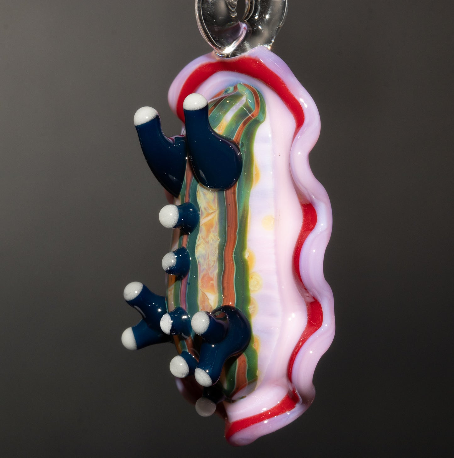 Ocean Inspired Nudibranch | Glass Sea Slug Reef Pendant | Handmade Borosilicate Beach Necklace | Coastal Lover Gift