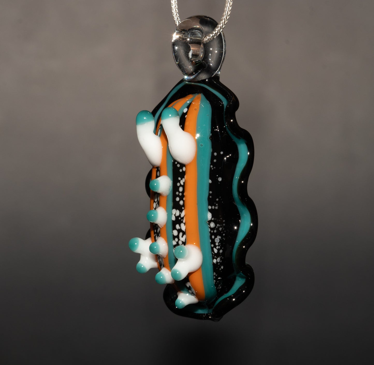 Ocean Inspired Nudibranch | Glass Sea Slug Reef Pendant | Handmade Borosilicate Beach Necklace | Coastal Lover Gift