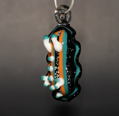 Ocean Inspired Nudibranch | Glass Sea Slug Reef Pendant | Handmade Borosilicate Beach Necklace | Coastal Lover Gift